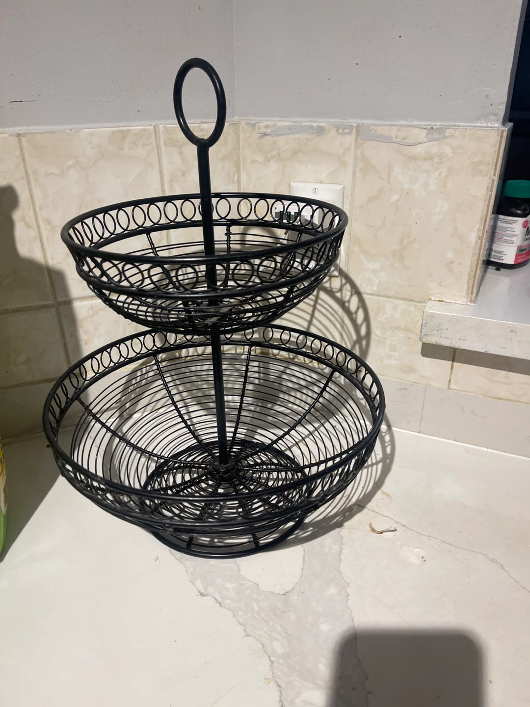 Two-Tier Wire Fruit Basket