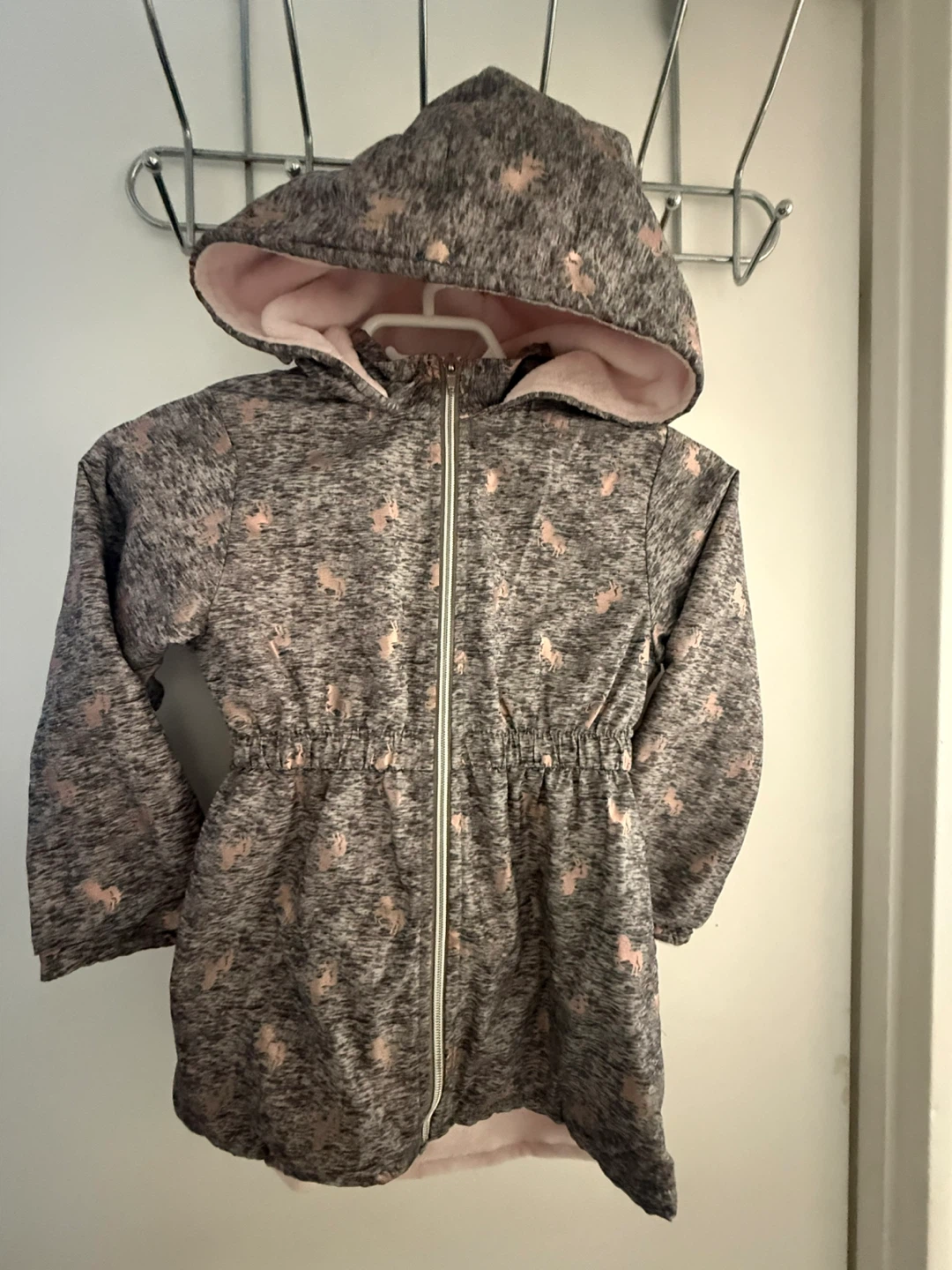 Girls hooded unicorn jacket