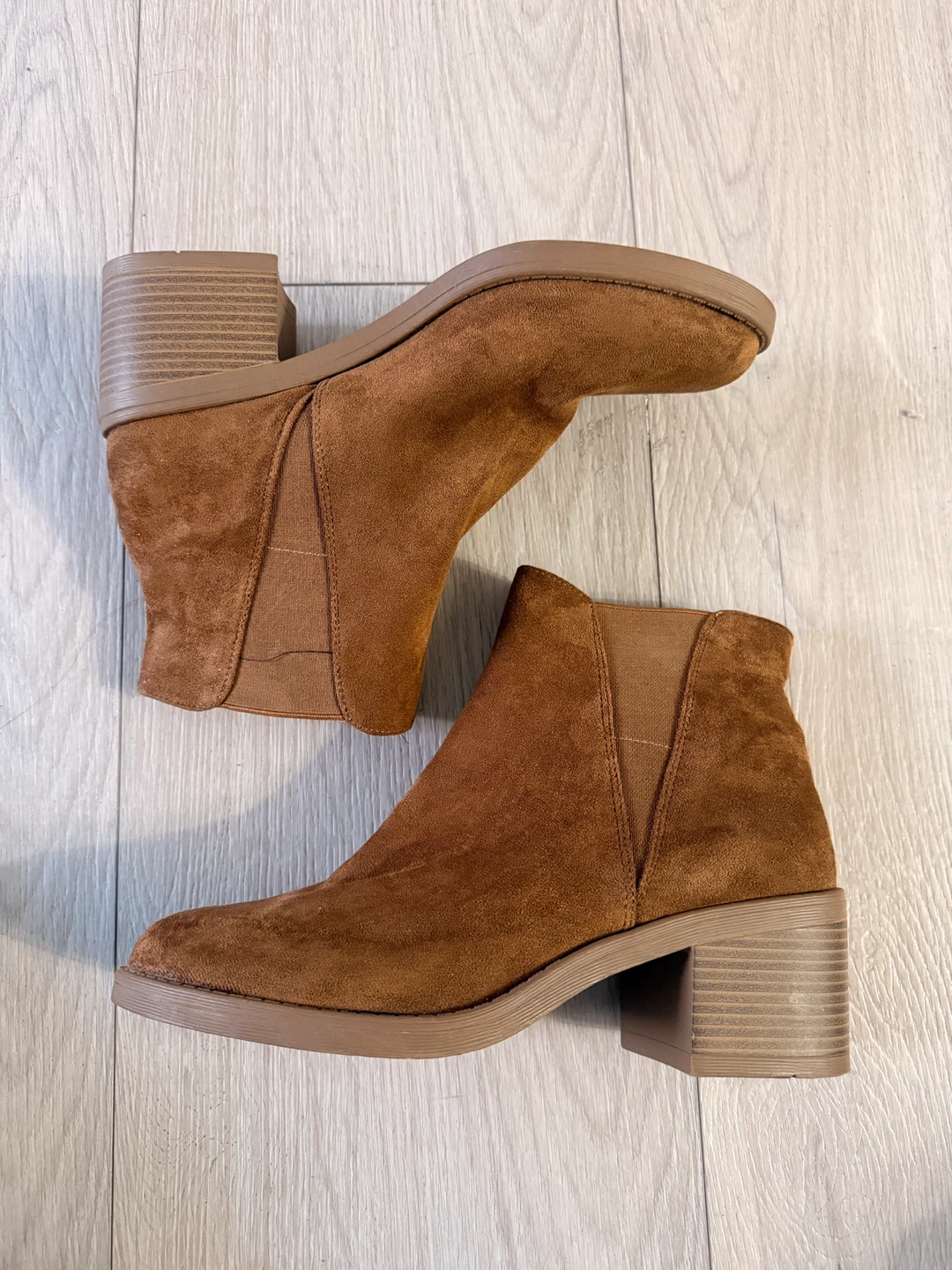 Brown Suede Chelsea Boots Size 8