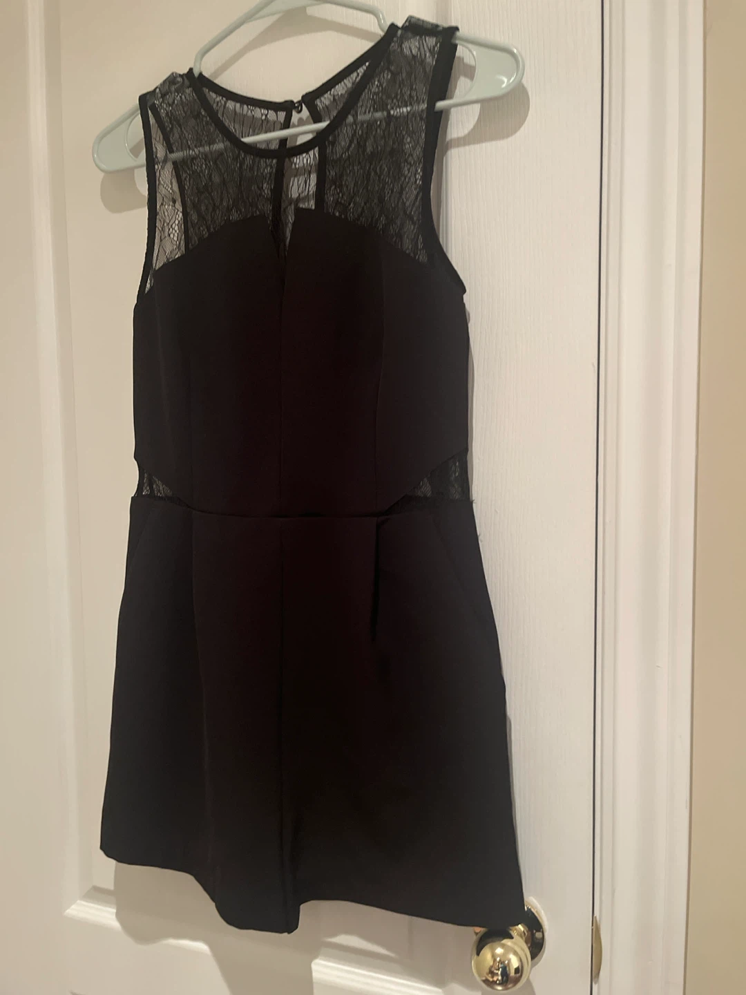 Black Lace Detail Romper