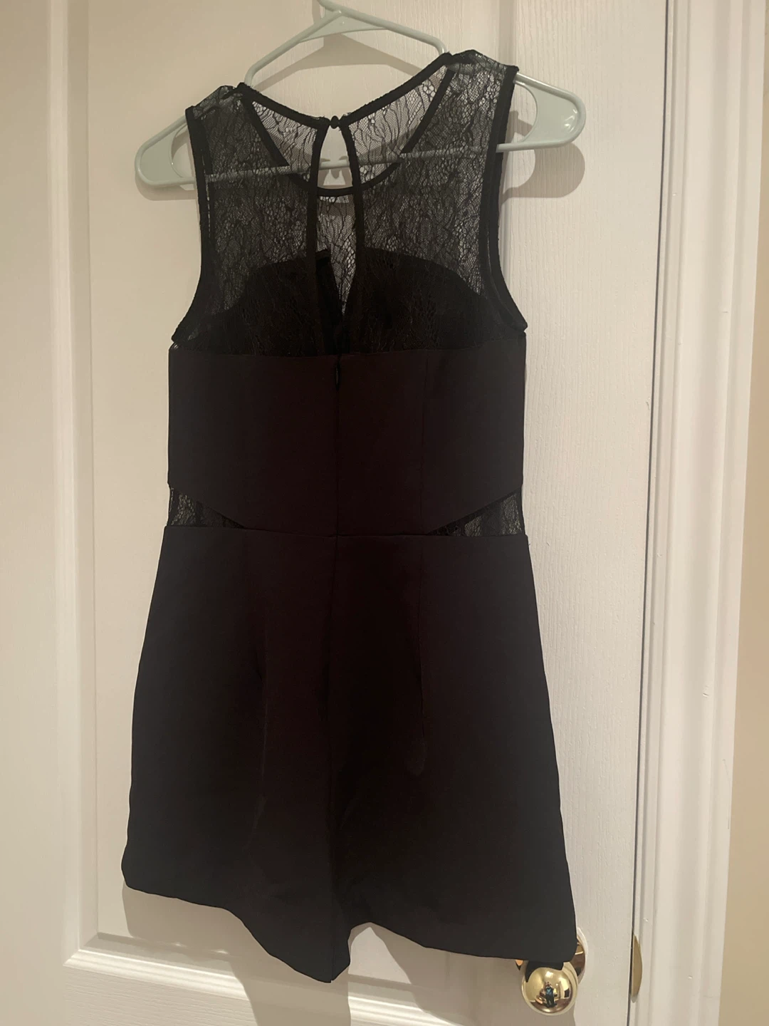 Black Lace Detail Romper - photo 2