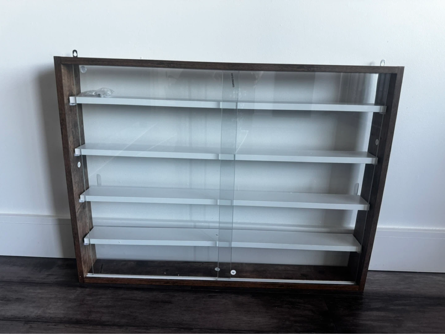 HOMCOM 5-Storey Wall Shelf Display Cabinet, Rustic - photo 4