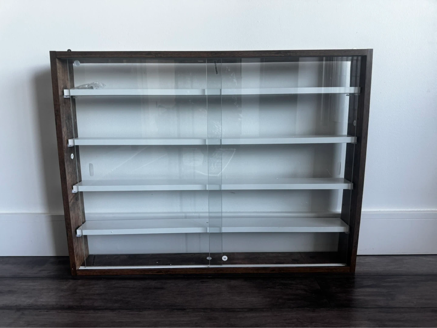HOMCOM 5-Storey Wall Shelf Display Cabinet, Rustic