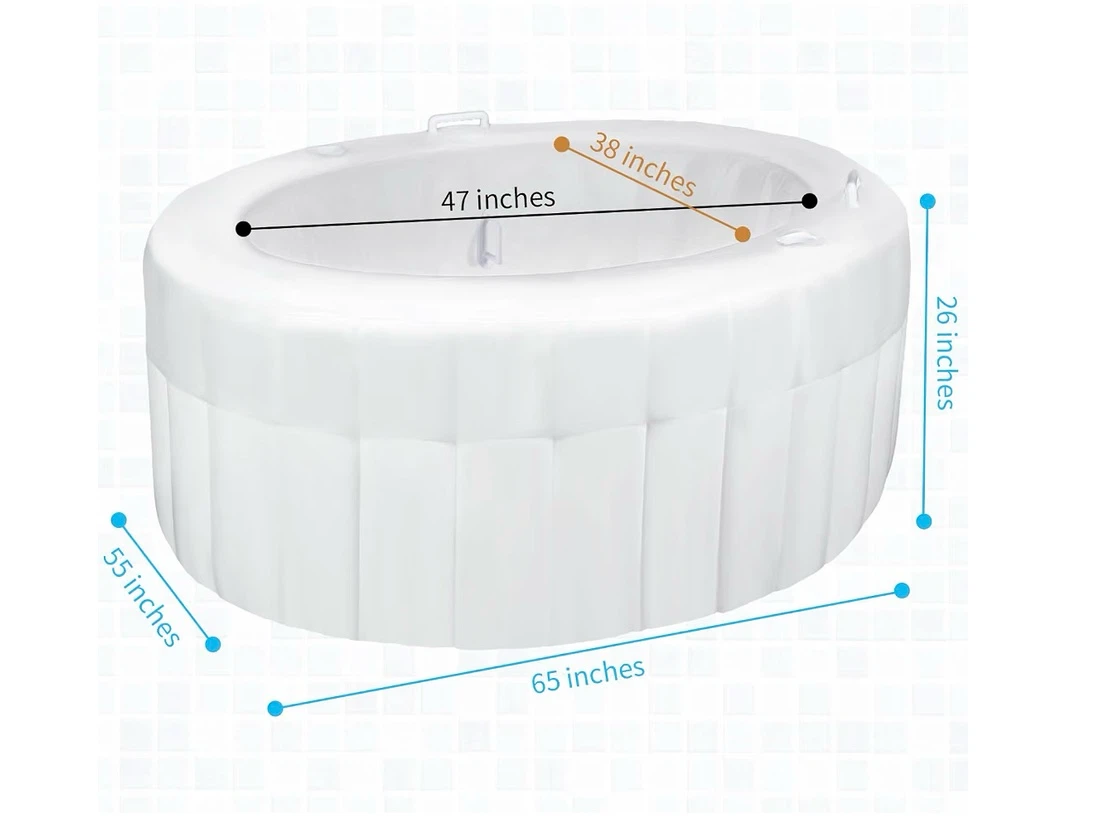 Yoande Large Birth Pool With Liner, 65" L X 55" W X 26" H - photo 2