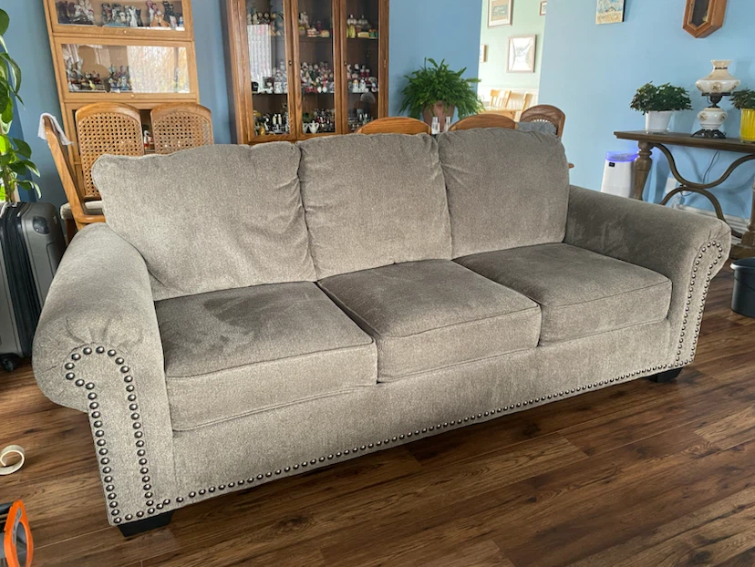 Grey Three-Seater Sofa - photo 3