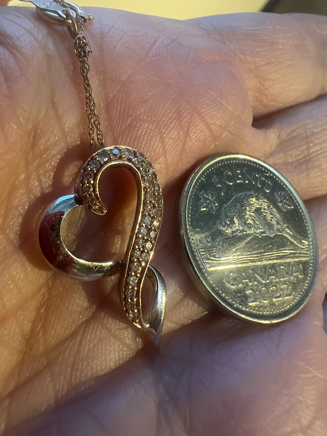 10K Gold diamond necklace - photo 2
