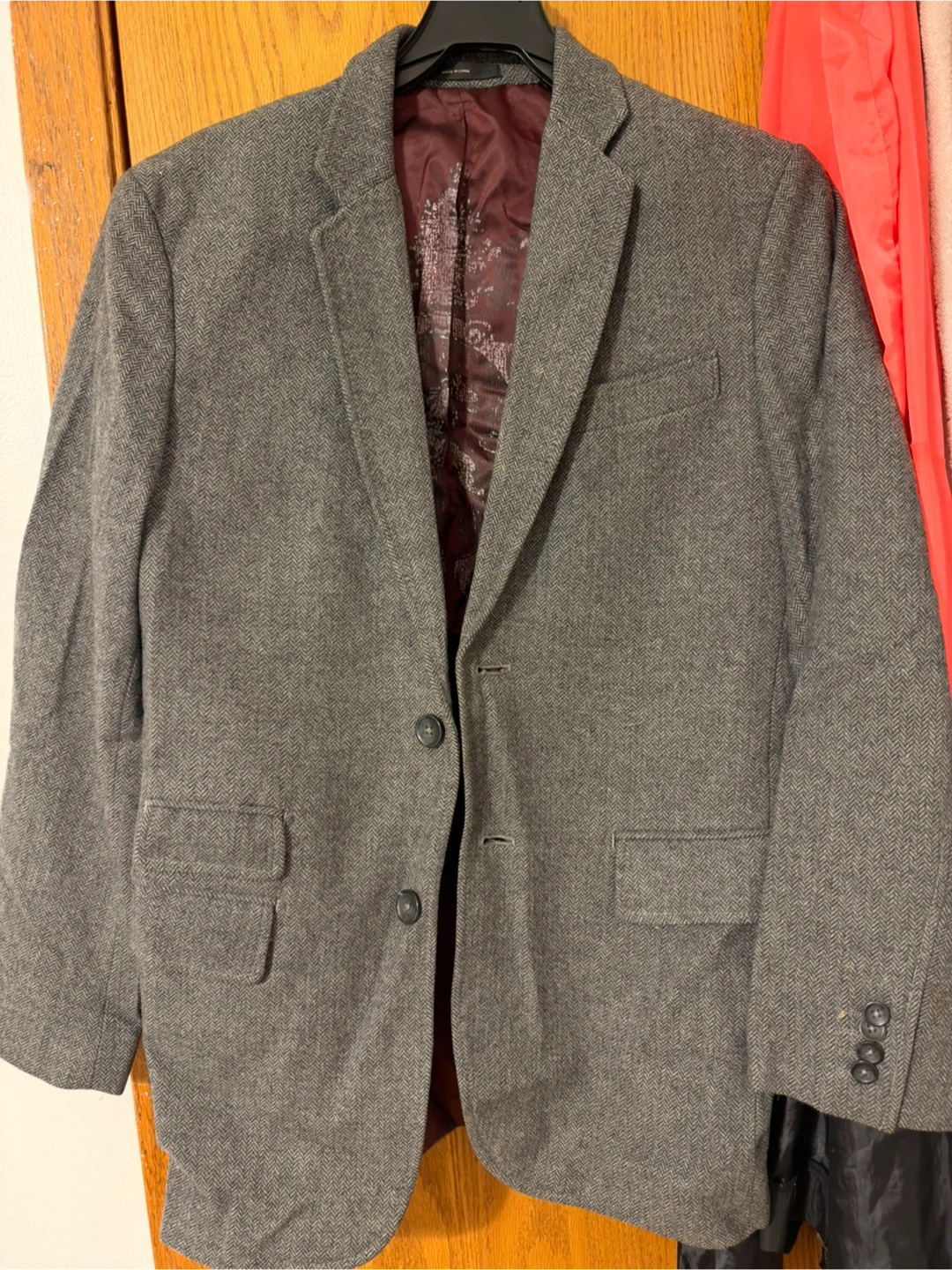Express Gray Herringbone Blazer Size S