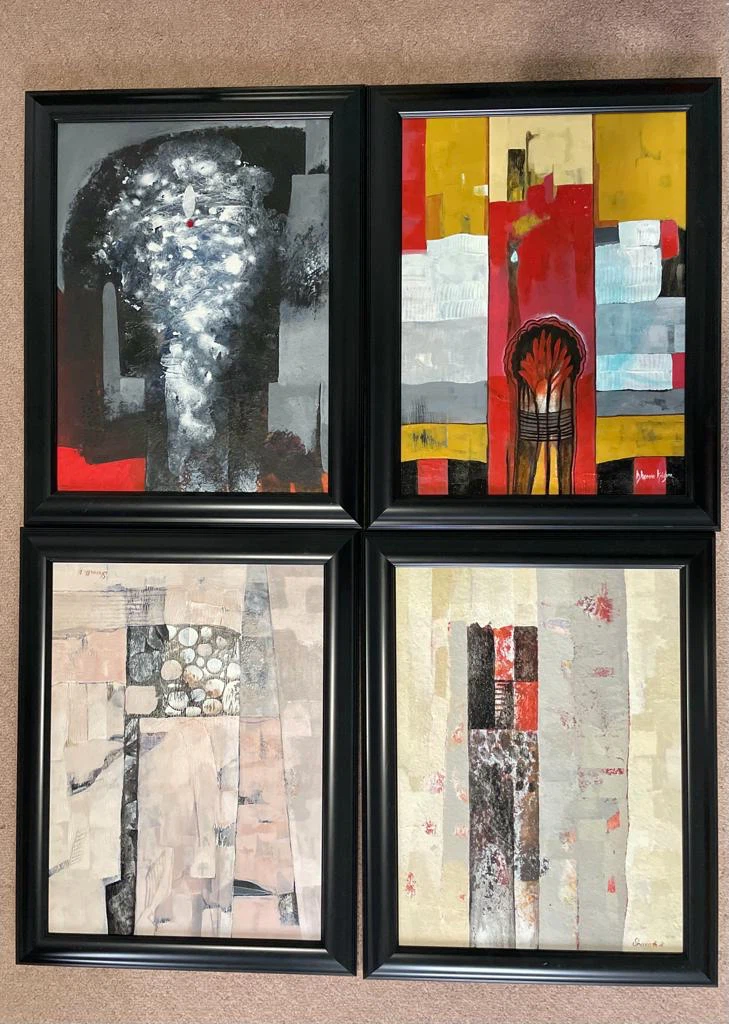 Set of 10 Assorted Abstract Framed Art Prints - photo 3