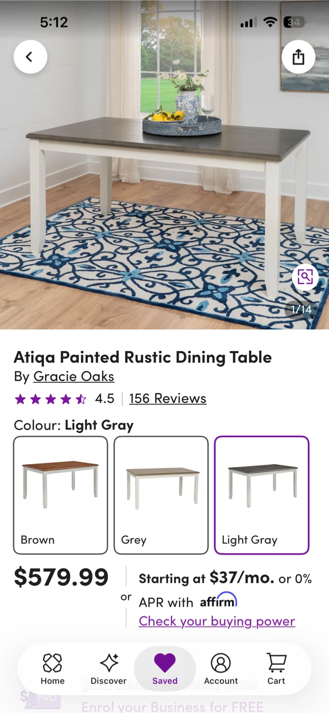Gracie Oaks Atiqa Painted Rustic Dining Table - photo 4