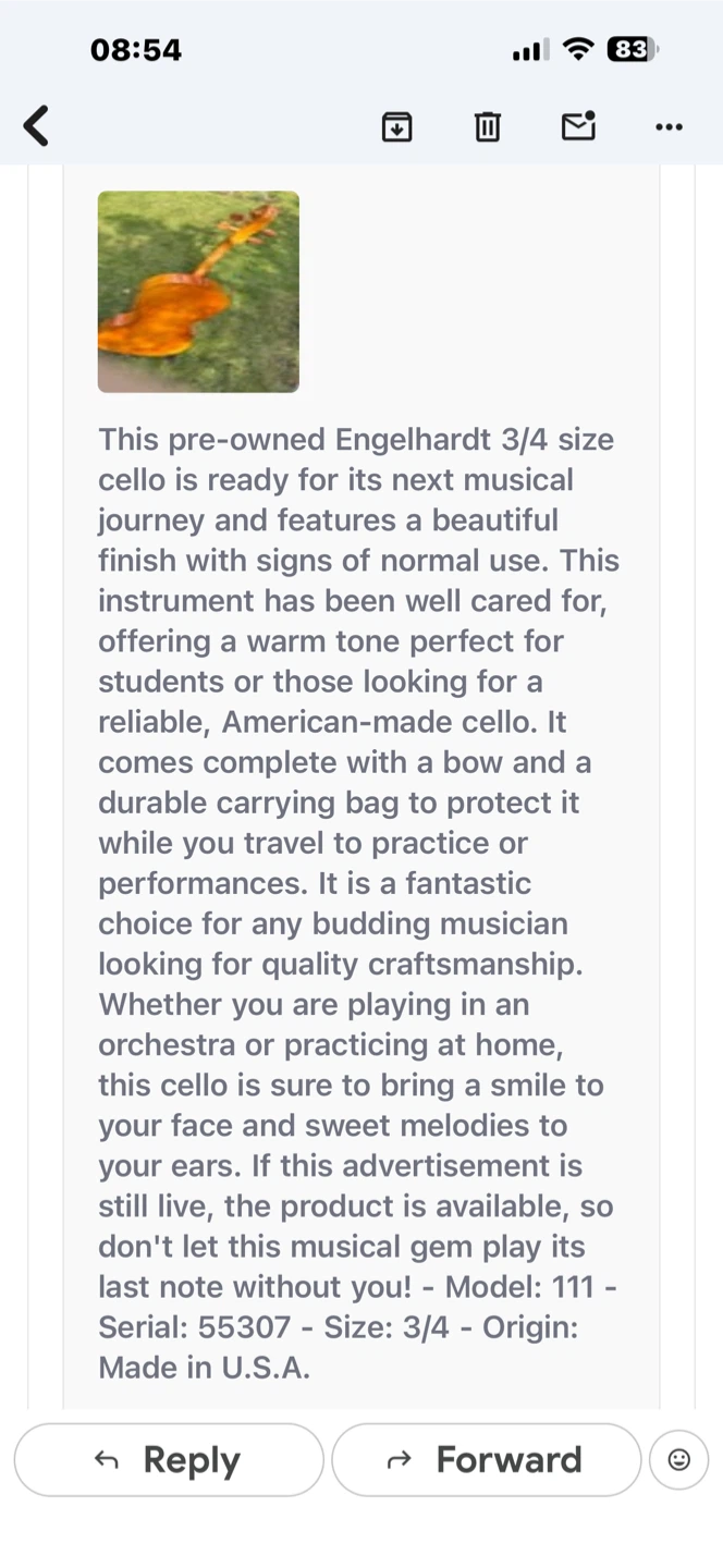 3/4 size cello - photo 5
