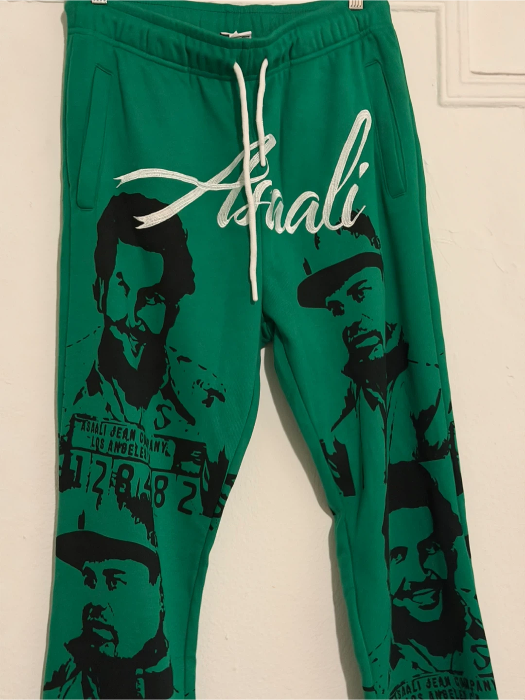 Asaali Green Graphic Sweatpants