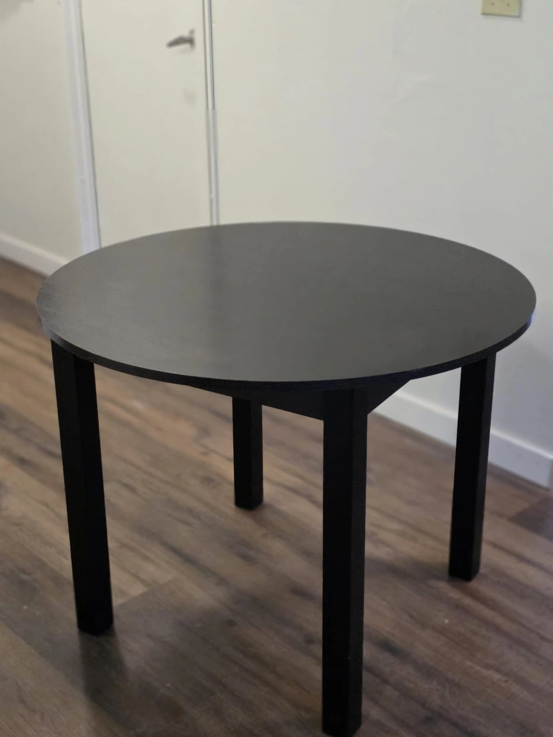 IKEA Bjursnas Black Round Dining Table