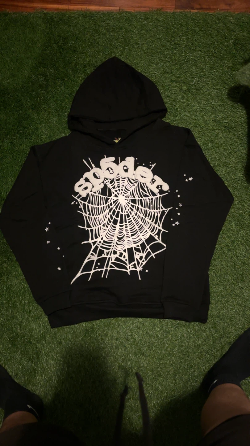 SP5DER Black Hoodie
