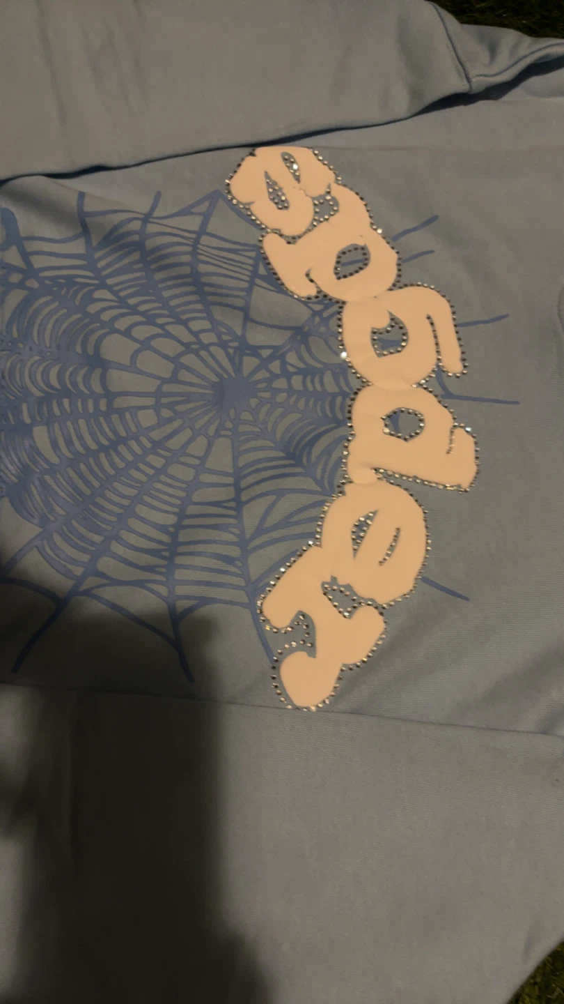 Sp5der Light Blue Hoodie - photo 2