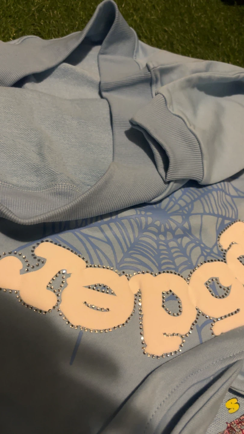 Sp5der Light Blue Hoodie - photo 4