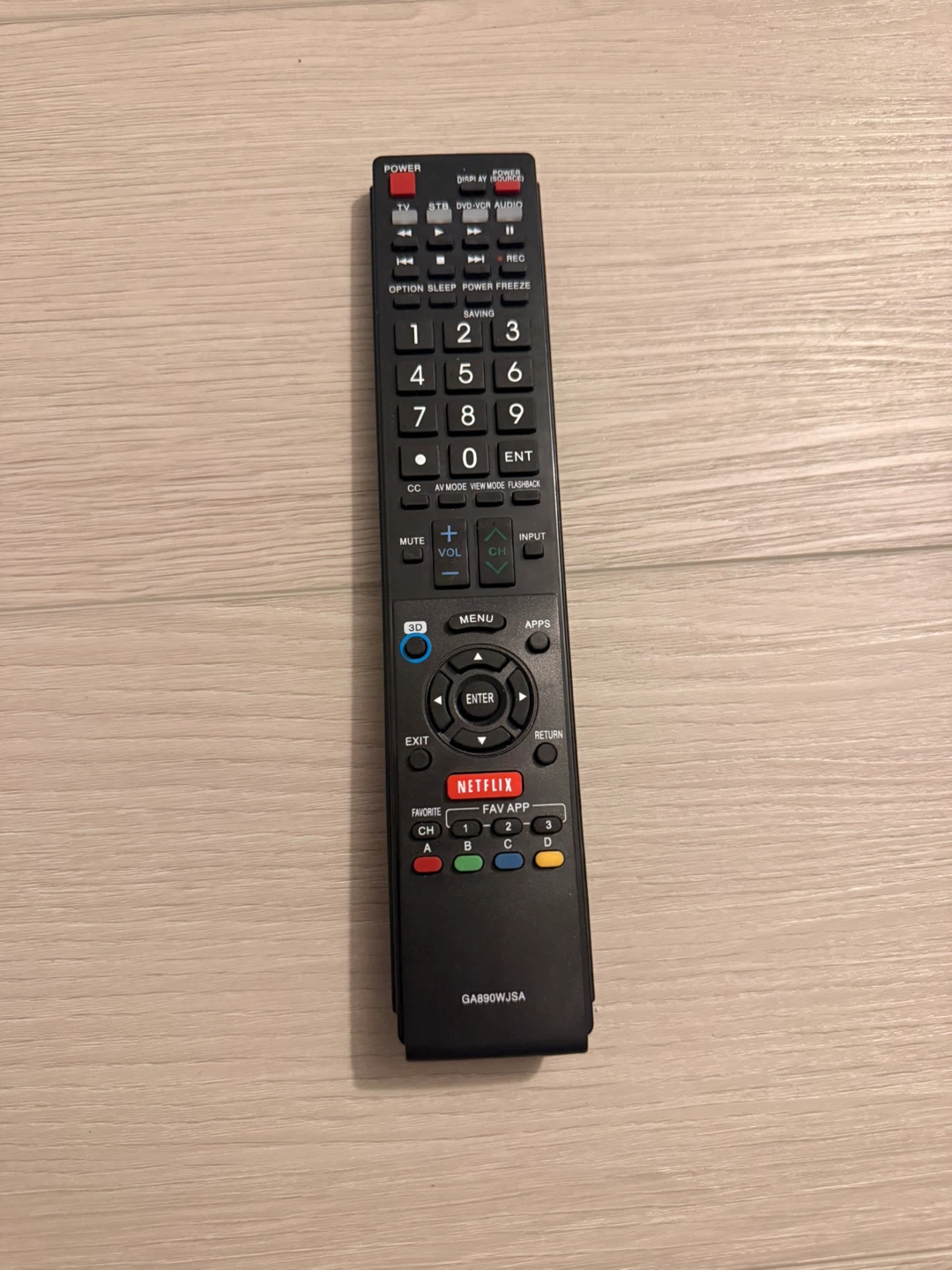 Sharp GA890WJSA TV Remote Control