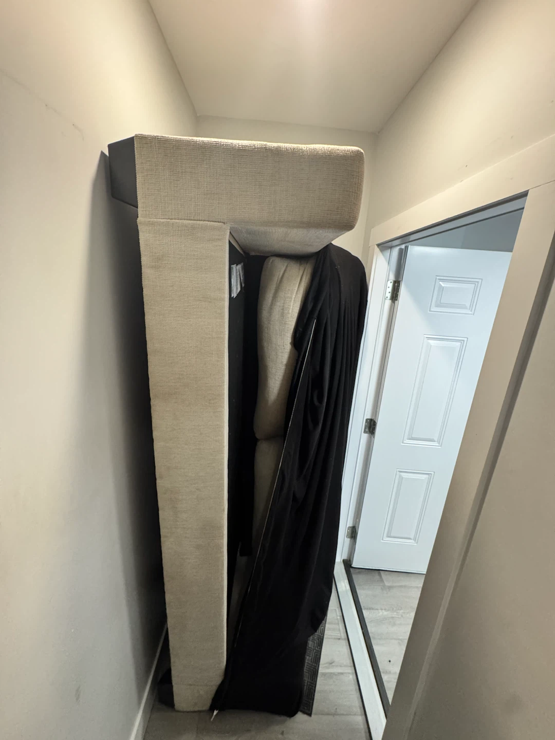 Beige Upholstered couch