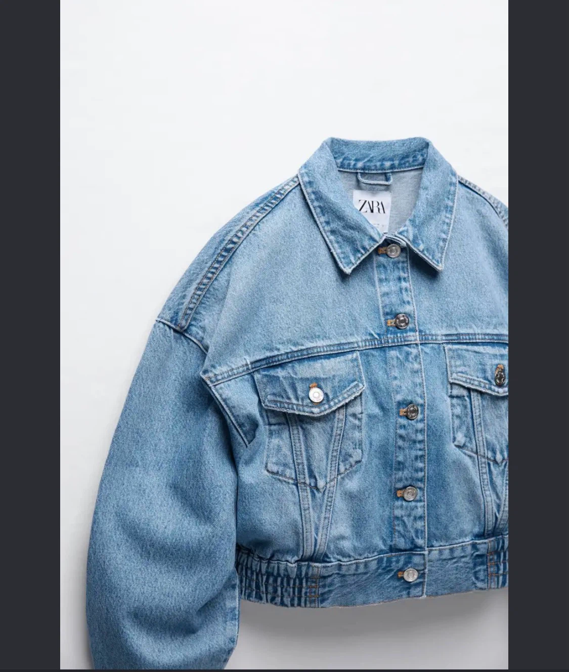 Zara Crop Denim Jacket XL - photo 3