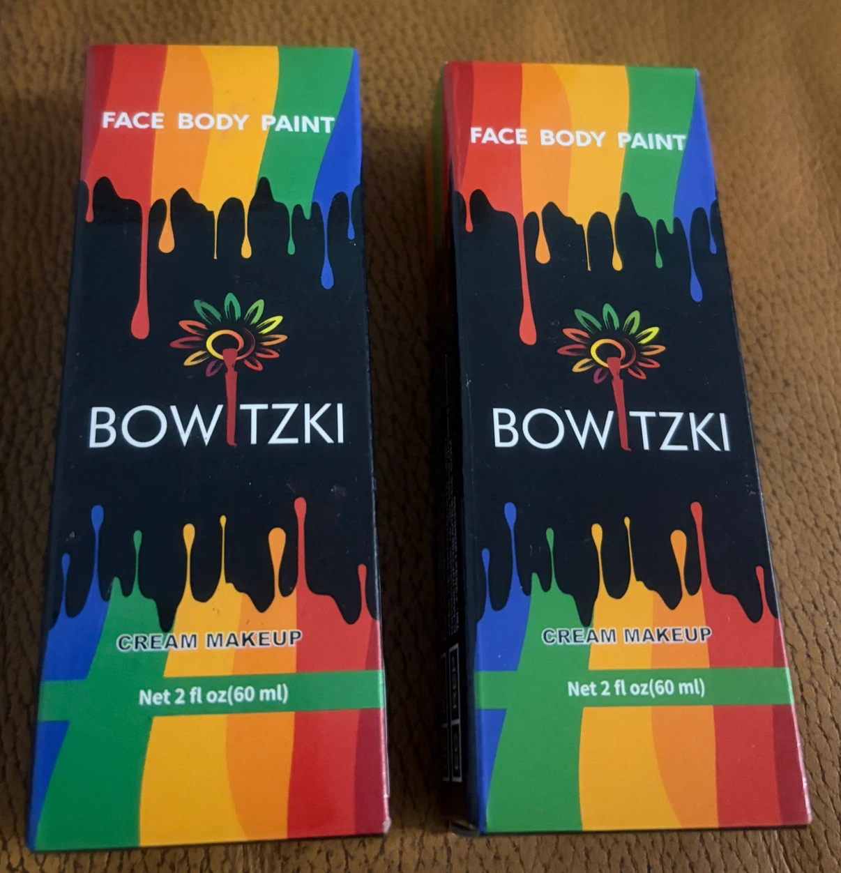 2 Bowitzki Face and Body Paint Tubes Silver