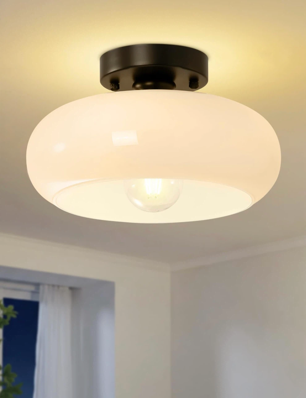 Yunnix Mid-Century Modern Semi Flush Mount