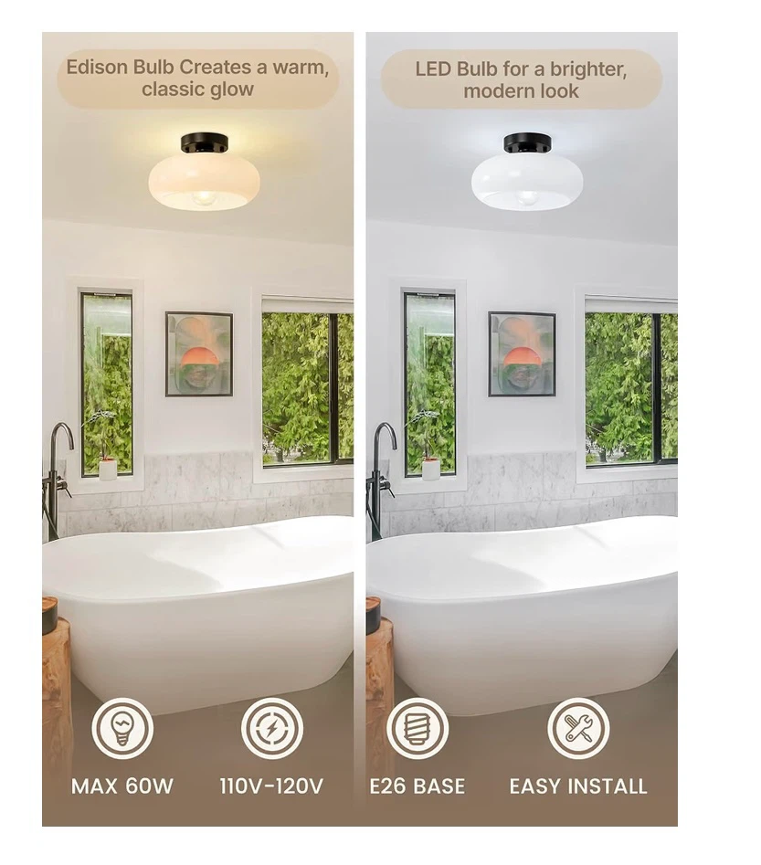 Yunnix Mid-Century Modern Semi Flush Mount - photo 4