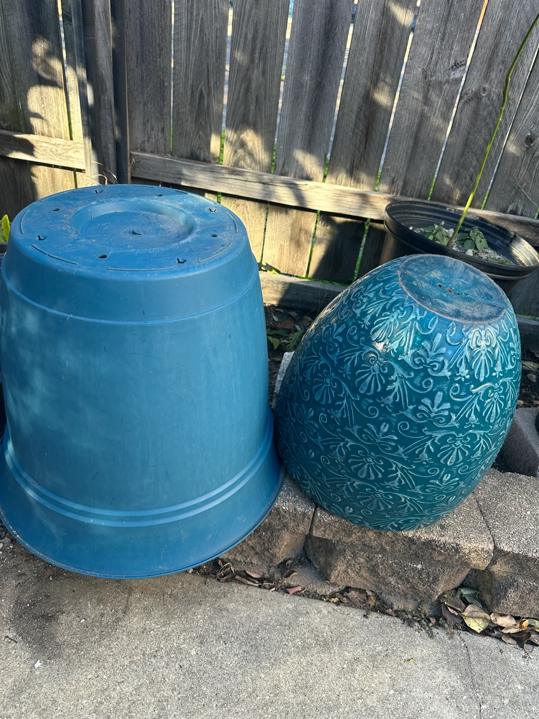 Two Decorative Garden Pots