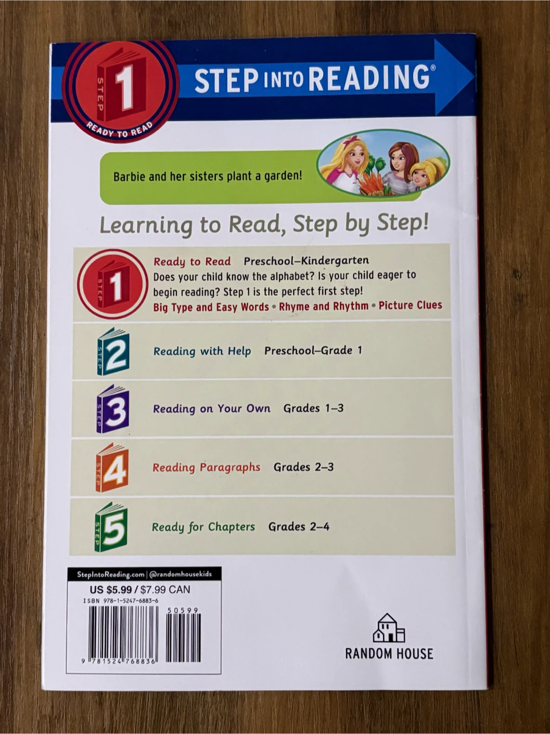 Set of 5 Level 1 and 2 Barbie Step Into Reading Books - photo 3