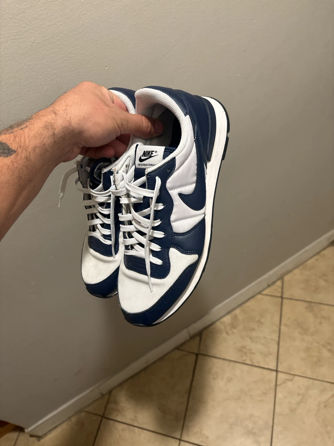 Nike Navy and White Sneakers