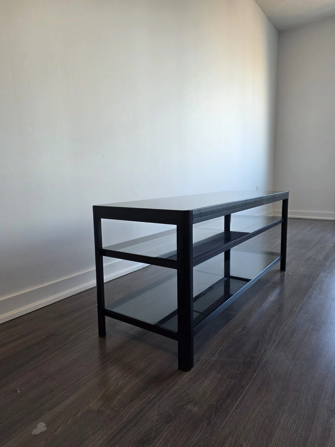 Exquisite Black Glass Media Console - photo 3