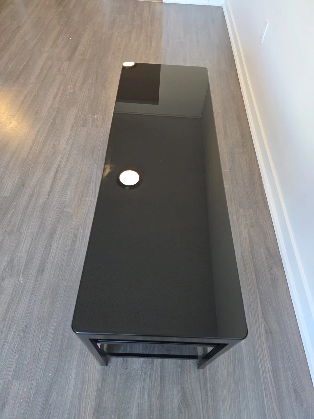 Exquisite Black Glass Media Console - photo 5