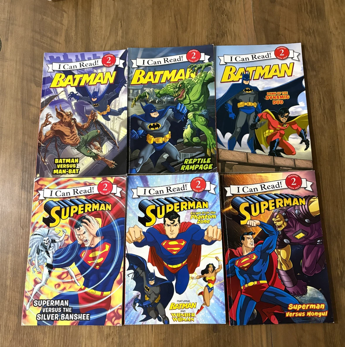 Set of 6 I Can Read Batman and Superman Books