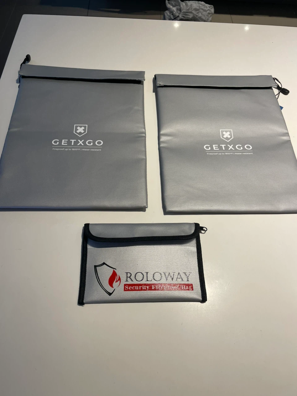 Set of 3 Fireproof Security Bags