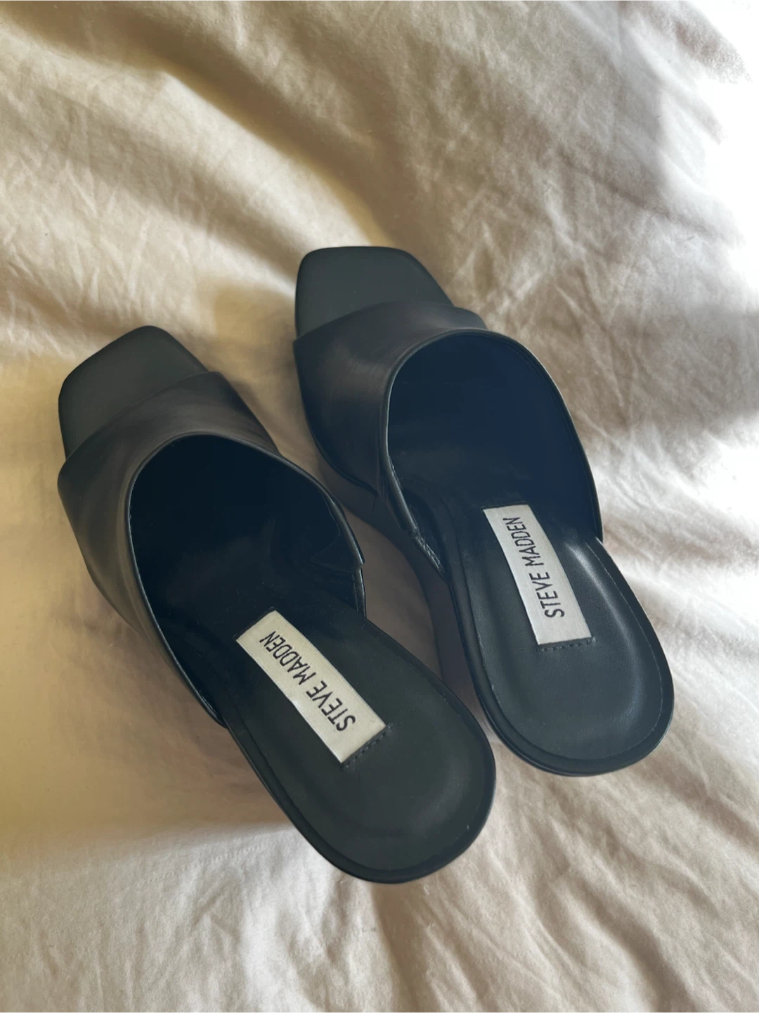 Brand New Steve Madden Wedge Platform Heels black size 6.5 - photo 4
