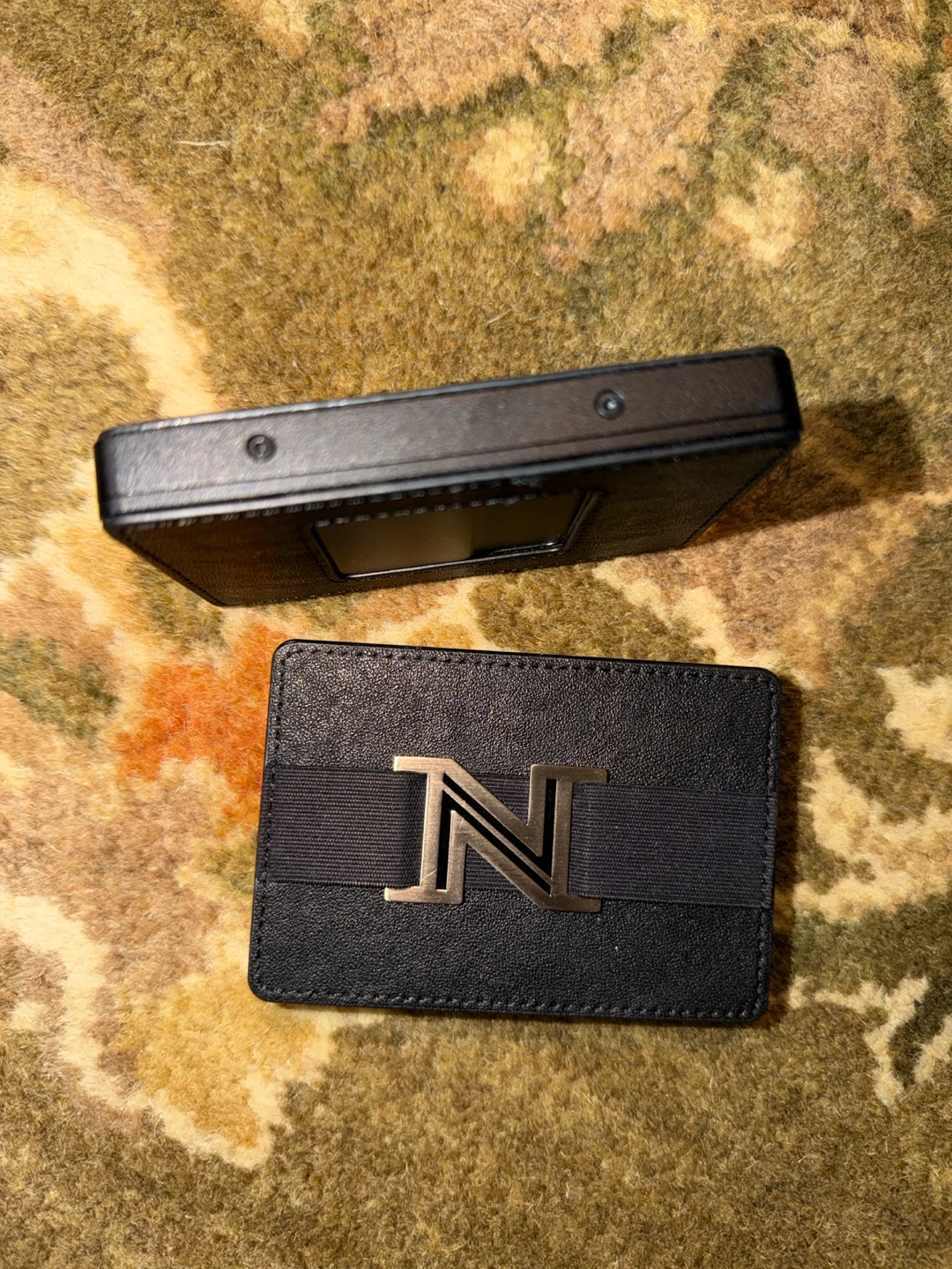 Black Minimalist Wallet with Metal Logo - photo 3