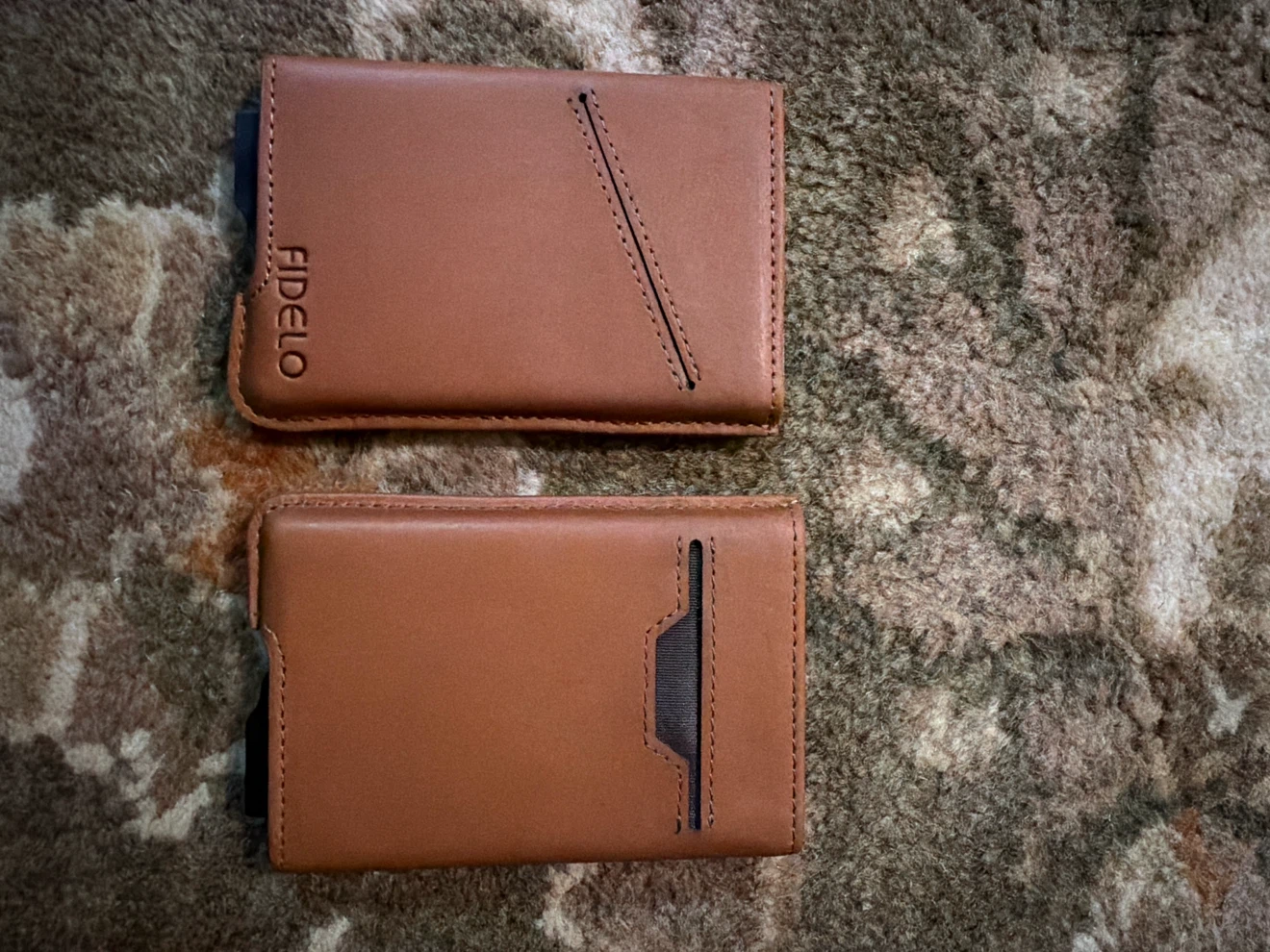 Fidelo Brown Leather Card Holder Wallet