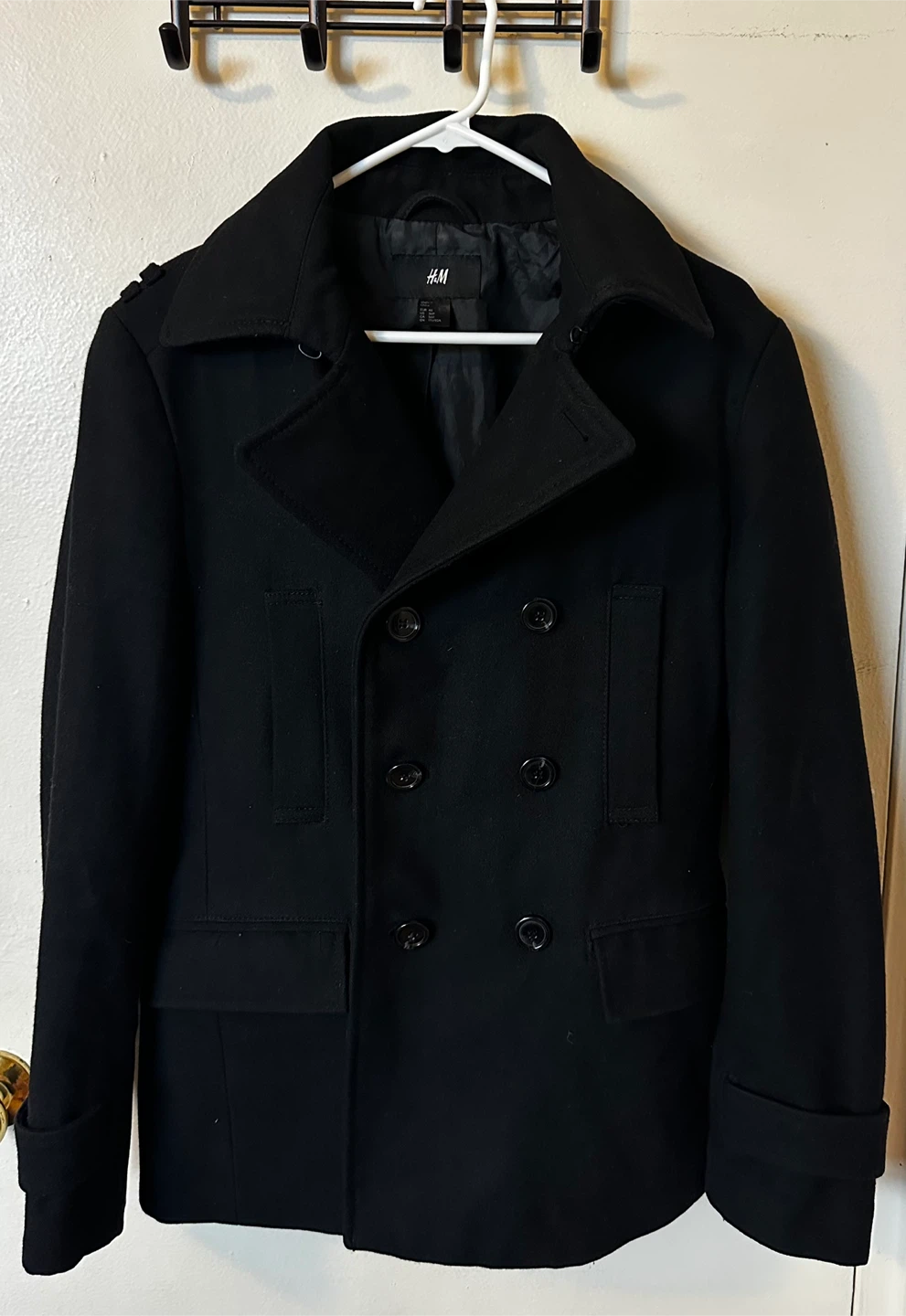 H&M Black Pea Coat