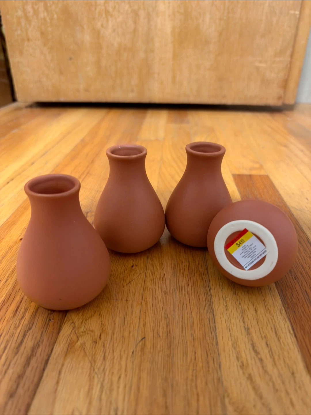 Set of 4 Small Terracotta Vases - photo 3