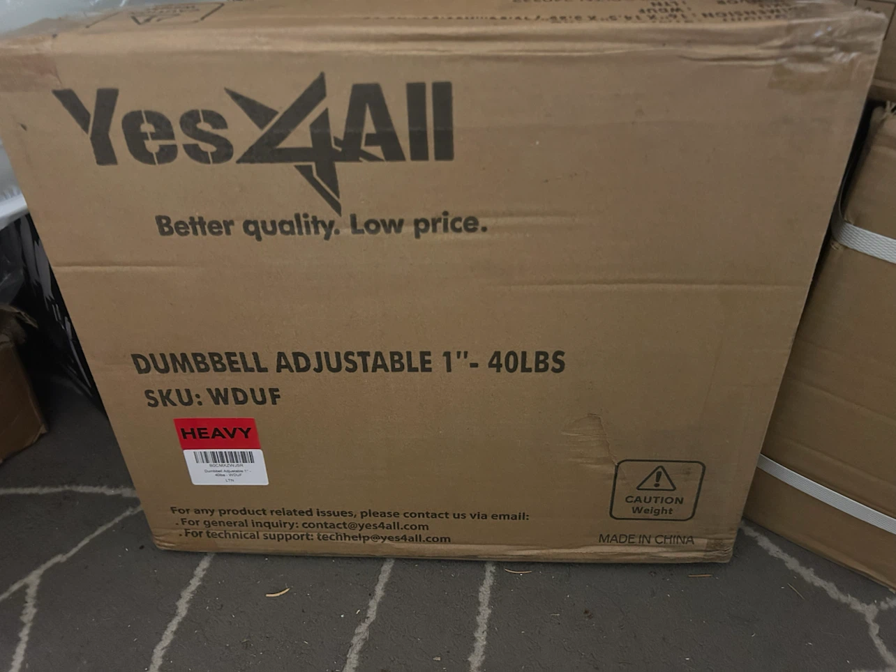 Brand New Yes4All 40 lb Adjustable Cast Iron Dumbbell Set Pair - photo 2