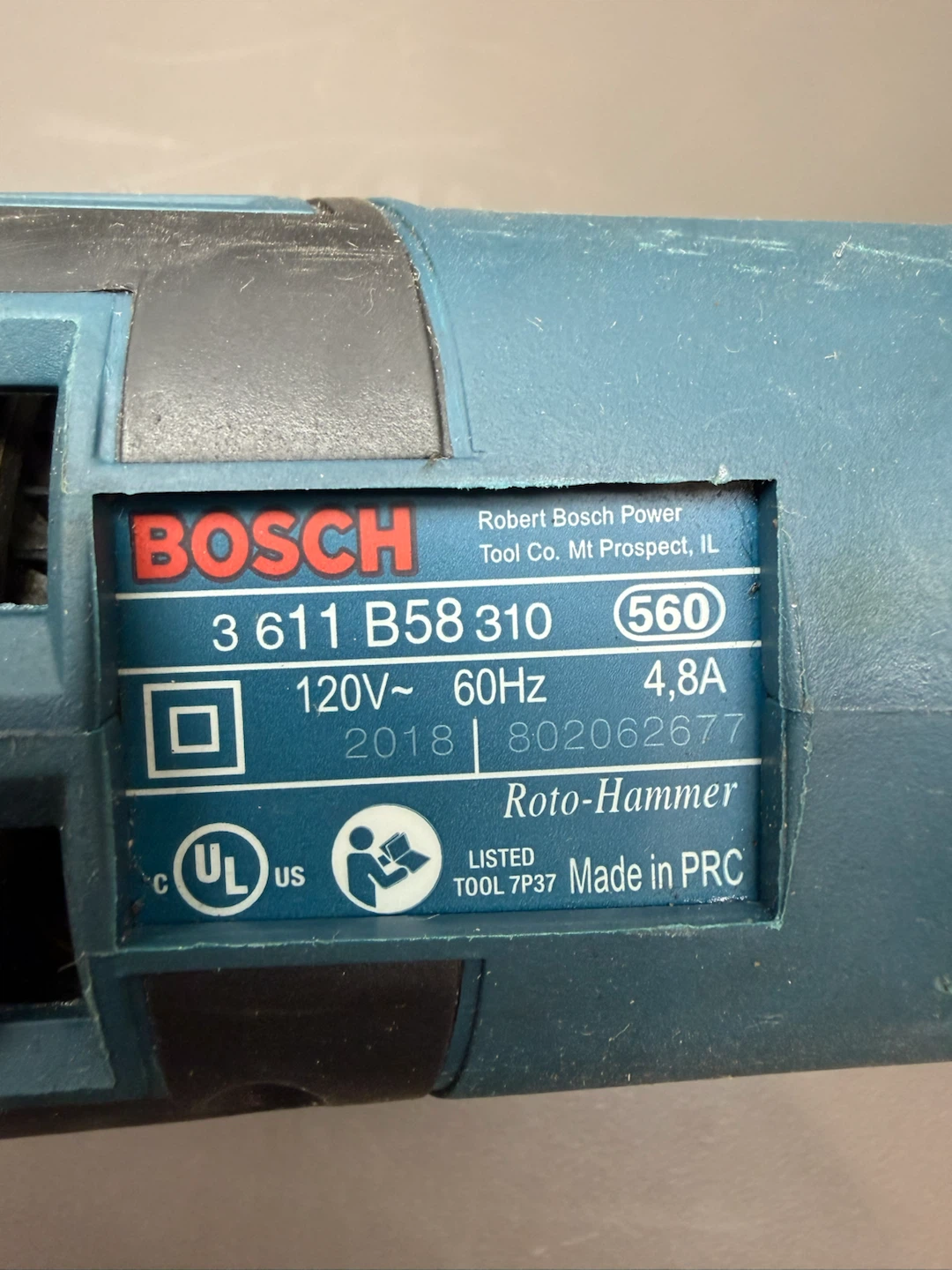 Bosch 11258VSR Roto-Hammer Drill - photo 3
