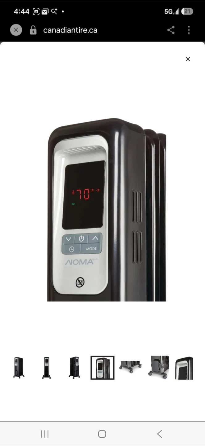NOMA Oil-Filled Heater with Remote - photo 4