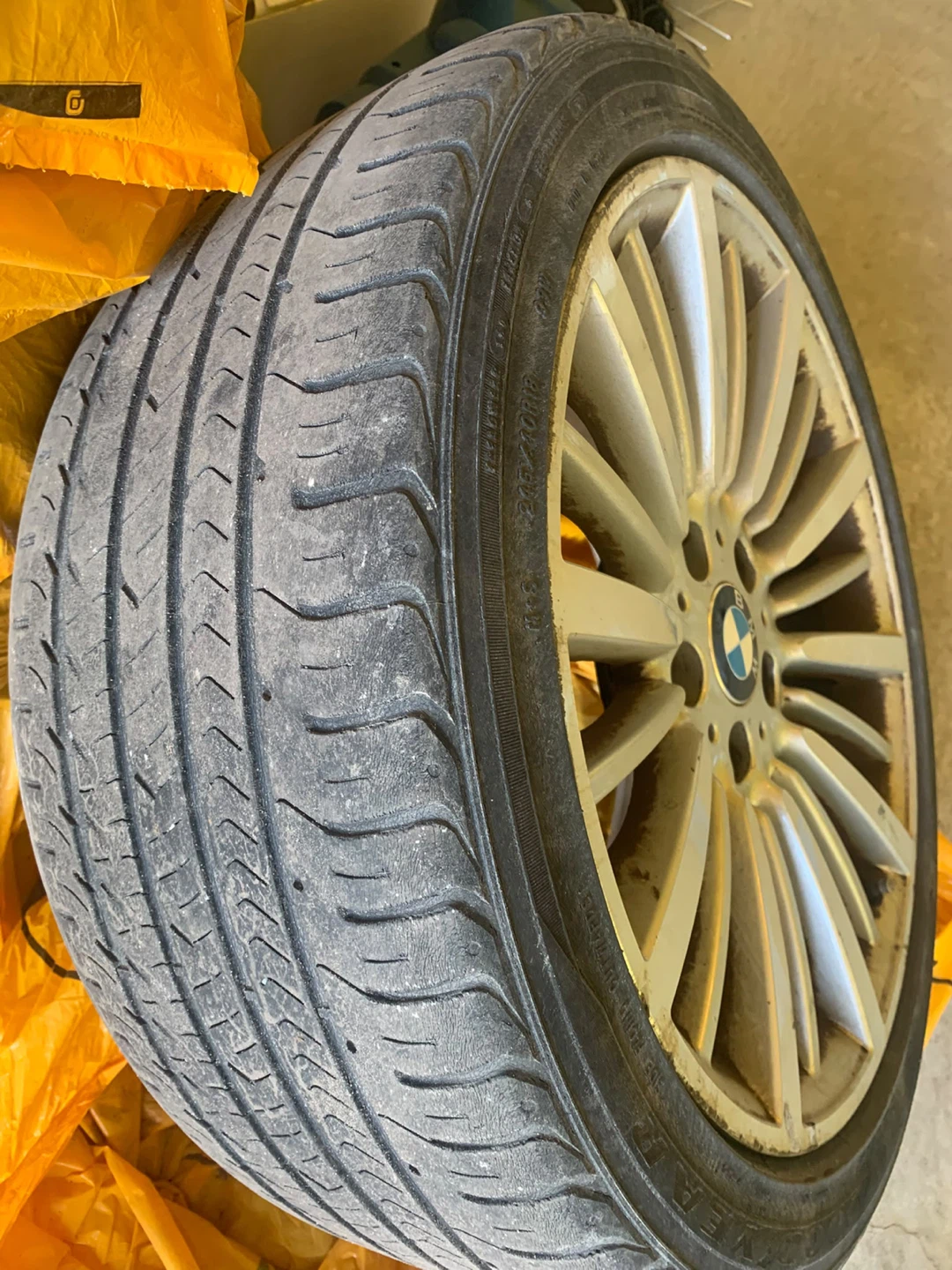 BMW 18-inch alloy rim with winter tires