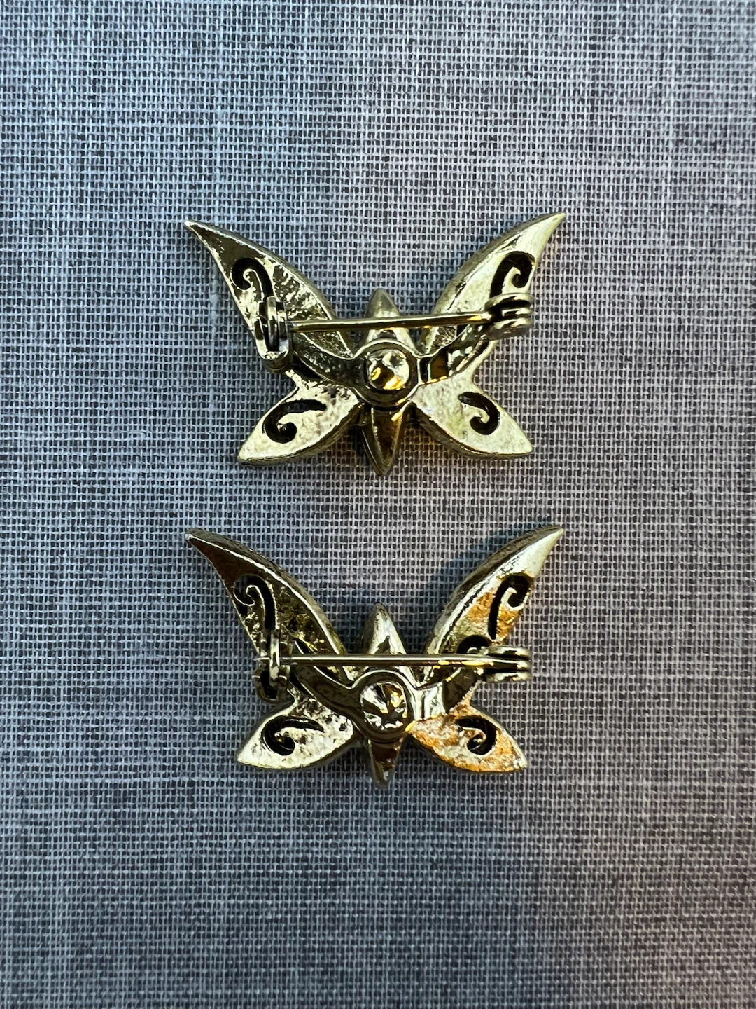 Vintage Gold Filigree Butterfly Scatter Pins - photo 3