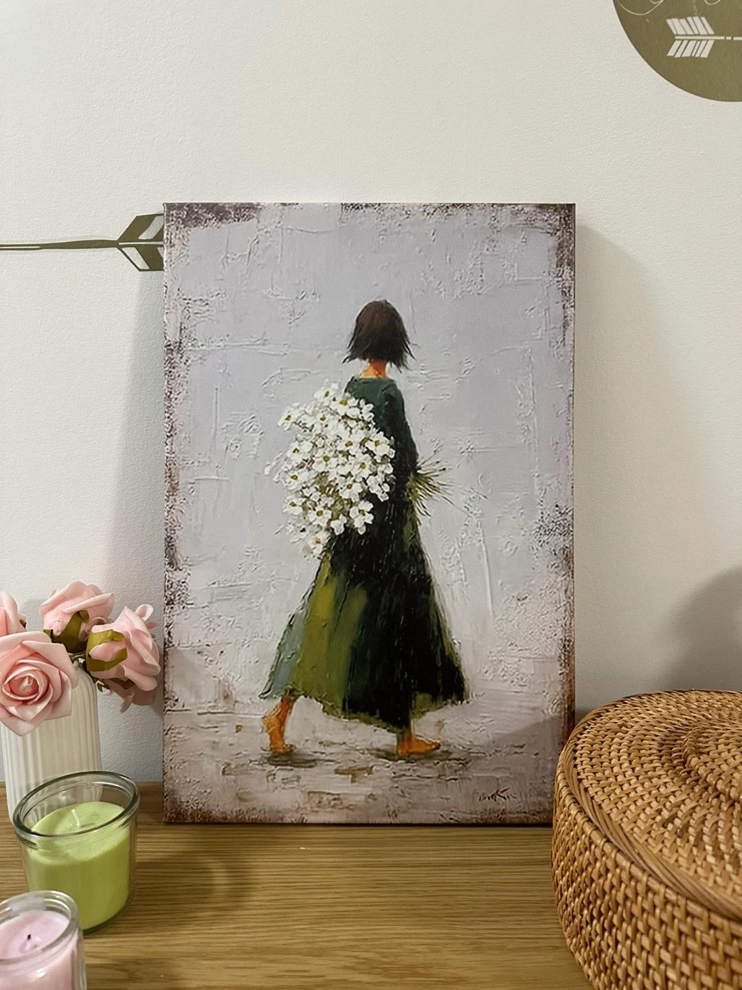 Vintage Floral Canvas Wall Art – 12” x 18”