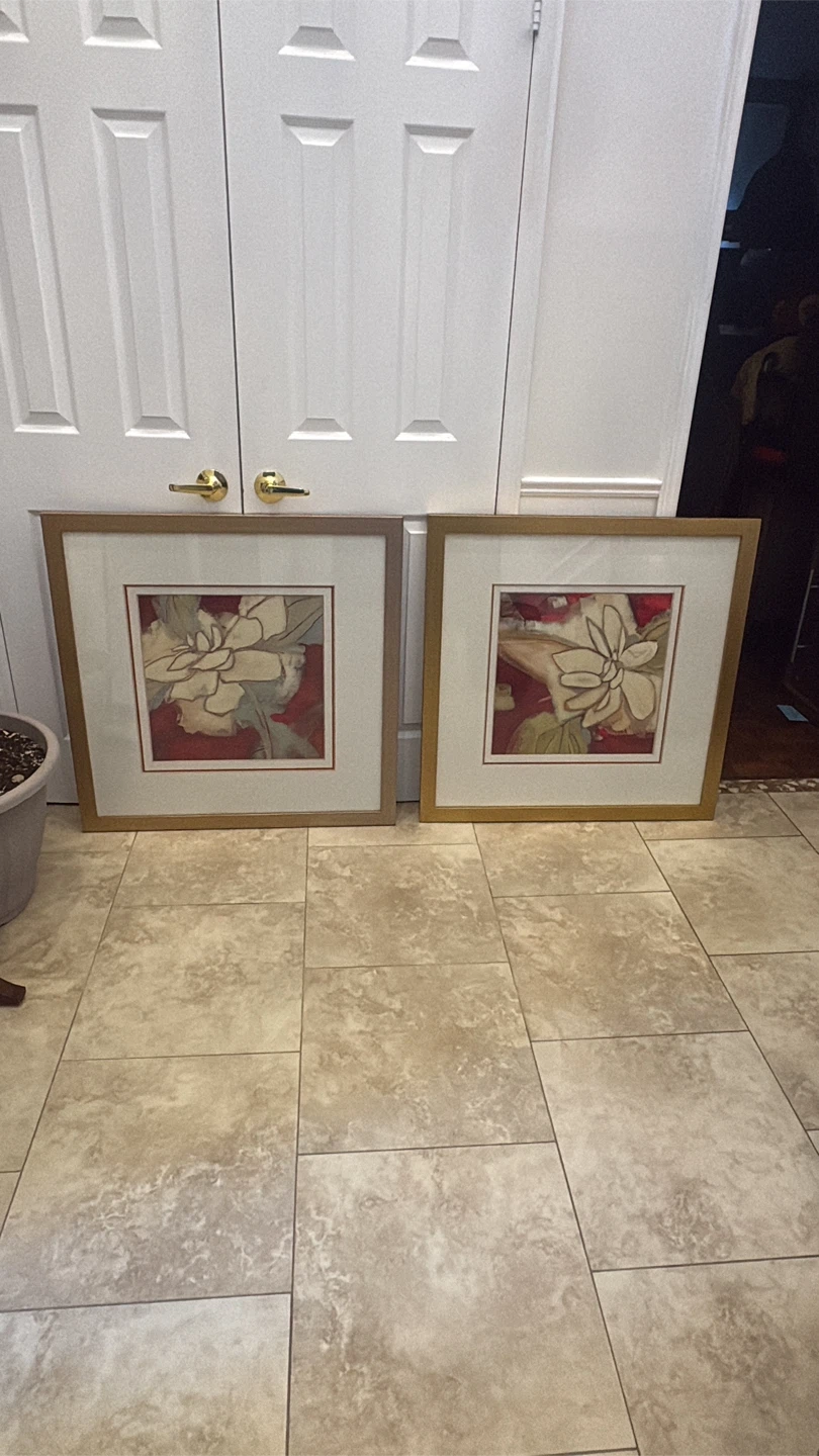 Set of Two Floral Framed Wall Art Prints - photo 2