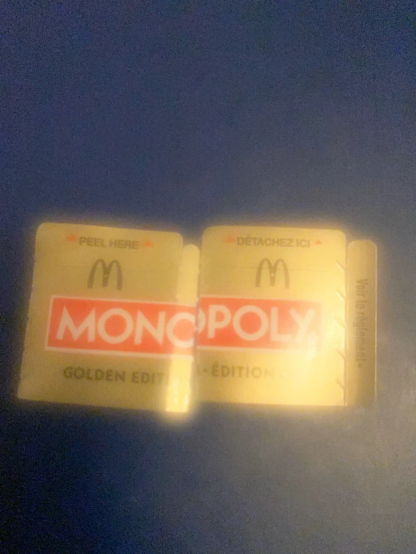 McDonalds Monopoly Golden Edition Game Pieces