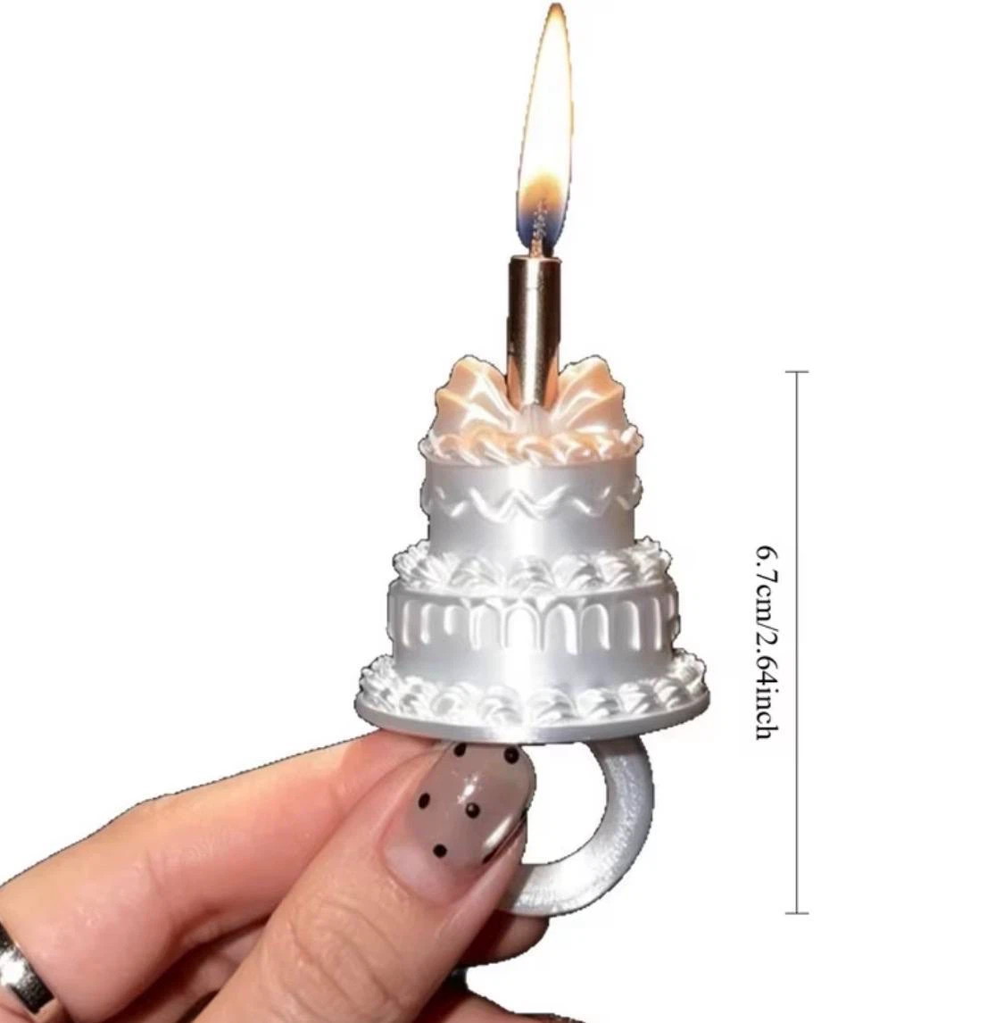 Cake Ring Candle Holders – Set of 2 (White + Pink) $12 for 2 - photo 3
