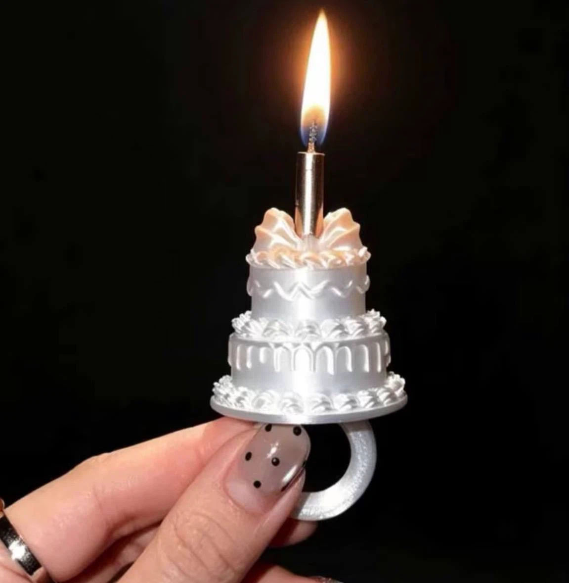 Cake Ring Candle Holders – Set of 2 (White + Pink) $12 for 2 - photo 4