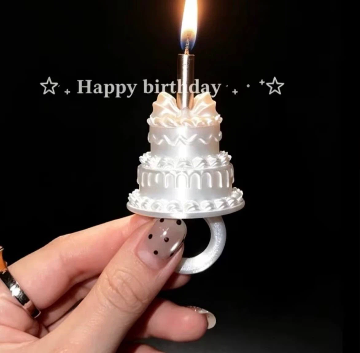 Cake Ring Candle Holders – Set of 2 (White + Pink) $12 for 2 - photo 5