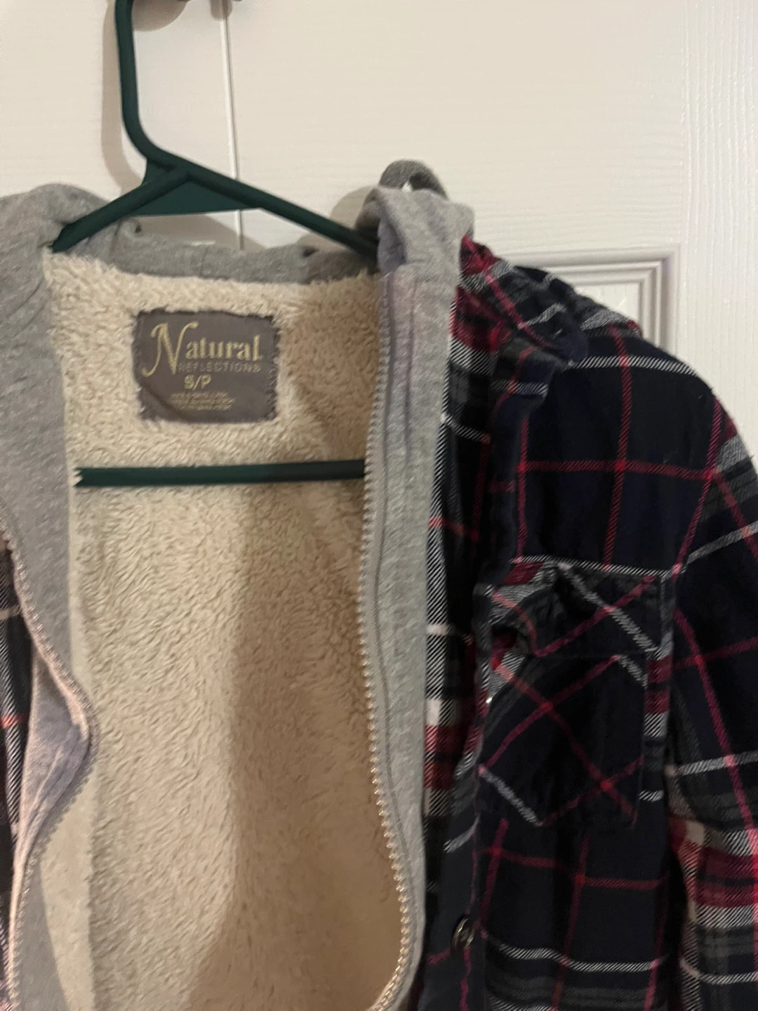 Natural Reflections Plaid Flannel Hooded Jacket - photo 4
