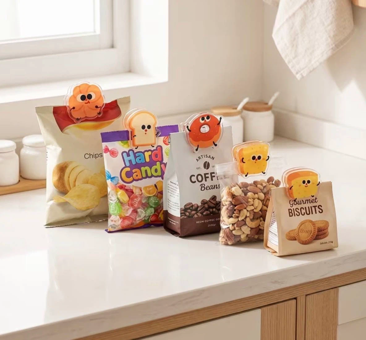 Cute Food Bag Clips, Set of 7 - photo 5